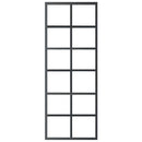 vidaXL ESG üveg és alumínium tolóajtó fémszerelvény-szettel 76x205 cm