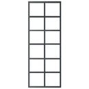 vidaXL ESG üveg és alumínium tolóajtó fémszerelvény-szettel 76x205 cm