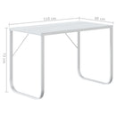 vidaXL fehér forgácslap számítógépasztal 110 x 60 x 73 cm