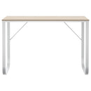 vidaXL fehér-tölgyszínű forgácslap számítógépasztal 110 x 60 x 73 cm