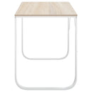 vidaXL fehér-tölgyszínű forgácslap számítógépasztal 110 x 60 x 73 cm