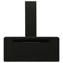 vidaXL fekete rozsdamentes acél és edzett üveg fali páraelszívó 90 cm