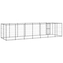 vidaXL kültéri acél kutyakennel tetővel 16,94 m²
