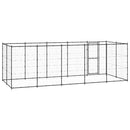 vidaXL kültéri acél kutyakennel 12,1 m²