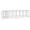 vidaXL kültéri acél kutyakennel 16,94 m²