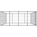 vidaXL kültéri acél kutyakennel 24,2 m²
