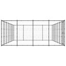 vidaXL kültéri acél kutyakennel 33,88 m²