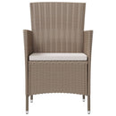 vidaXL 2 db bézs polyrattan kerti szék párnával