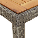 vidaXL szürke polyrattan és akácfa kerti asztal 190 x 90 x 75 cm