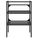 vidaXL fekete vas fürdőszobai mosdókagylókeret 59 x 38 x 83 cm