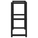 vidaXL fekete vas fürdőszobai mosdókagylókeret 59 x 38 x 83 cm