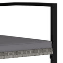 vidaXL 2 db szürke polyrattan kerti étkezőszék