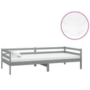 vidaXL szürke tömör fenyőfa dívány matraccal 90 x 200 cm
