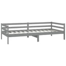 vidaXL szürke tömör fenyőfa dívány matraccal 90 x 200 cm