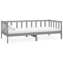 vidaXL szürke tömör fenyőfa dívány matraccal 90 x 200 cm