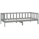 vidaXL szürke tömör fenyőfa dívány matraccal 90 x 200 cm