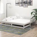 vidaXL fehér tömör fenyőfa kihúzható kanapéágy 2 x (90 x 200) cm