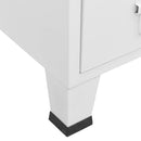 vidaXL fehér acél ipari stílusú ruhásszekrény 67 x 35 x 107 cm