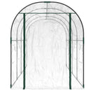 vidaXL átlátszó PVC és porszórt acél melegház 160 x 400 x 190 cm
