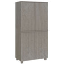 vidaXL HAMAR világosszürke tömör fenyőfa gardrób 89 x 50 x 180 cm