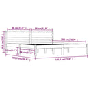 vidaXL Super King tömör fenyőfa ágykeret 180 x 200 cm
