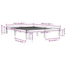 vidaXL King Size tömör fa ágykeret 150 x 200 cm
