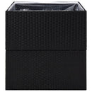 vidaXL fekete polyrattan kerti ültetőláda 80x80x80 cm