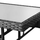 vidaXL fekete polyrattan kerti asztal 80 x 80 x 74 cm