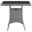 vidaXL szürke polyrattan kerti asztal 80 x 80 x 74 cm