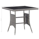 vidaXL szürke polyrattan kerti asztal 80 x 80 x 74 cm