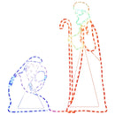 vidaXL karácsonyi Mária és József figura 264 LED-del 40x55 / 38x100 cm