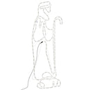 vidaXL karácsonyi pásztor és bárány figura 168 LED-del 102,5 x 35 cm