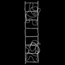 vidaXL összecsukható Mikulás a létrán figura 552 LED-del 50 x 200 cm