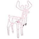 vidaXL meleg fehér karácsonyi rénszarvas mozgó fejjel 76 x 42 x 87 cm