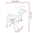 vidaXL hideg fehér karácsonyi rénszarvas mozgó fejjel 76 x 42 x 87 cm
