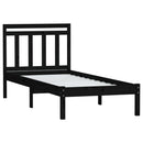 vidaXL fekete tömör fa ágykeret 75 x 190 cm (Small Single)