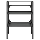 vidaXL fekete vas fürdőszobai mosdókagylóváz beépített mosdóval