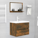 vidaXL füstös tölgy színű szerelt fa fürdőszobatükör 60 x 10,5 x 37 cm