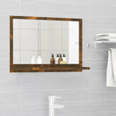 vidaXL füstös tölgy színű szerelt fa fürdőszobatükör 60 x 10,5 x 37 cm