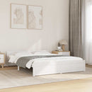 vidaXL Double fehér tömör fa ágykeret 135 x 190 cm