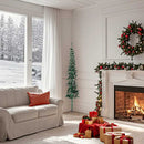 vidaXL zöld vékony fél műkarácsonyfa állvánnyal 150 cm