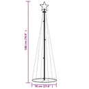 vidaXL kúp alakú karácsonyfa 108 színes LED-del 70 x 180 cm