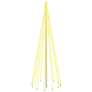 vidaXL karácsonyfa cövekkel 732 meleg fehér LED-del 500 cm
