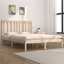 vidaXL Double tömör fenyőfa ágykeret 135 x 190 cm