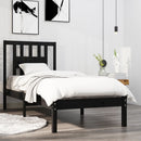 vidaXL Small Single fekete tömör fa ágykeret 75 x 190 cm