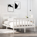 vidaXL Small Double fehér tömör fa ágykeret 120 x 190 cm