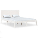 vidaXL fehér tömör fenyőfa ágy matrac nélkül 140x190 cm