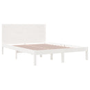 vidaXL fehér tömör fenyőfa ágy matrac nélkül 140x190 cm