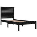 vidaXL Small Single fekete tömör fa ágykeret 75 x 190 cm