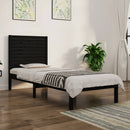 vidaXL Small Single fekete tömör fa ágykeret 75 x 190 cm
